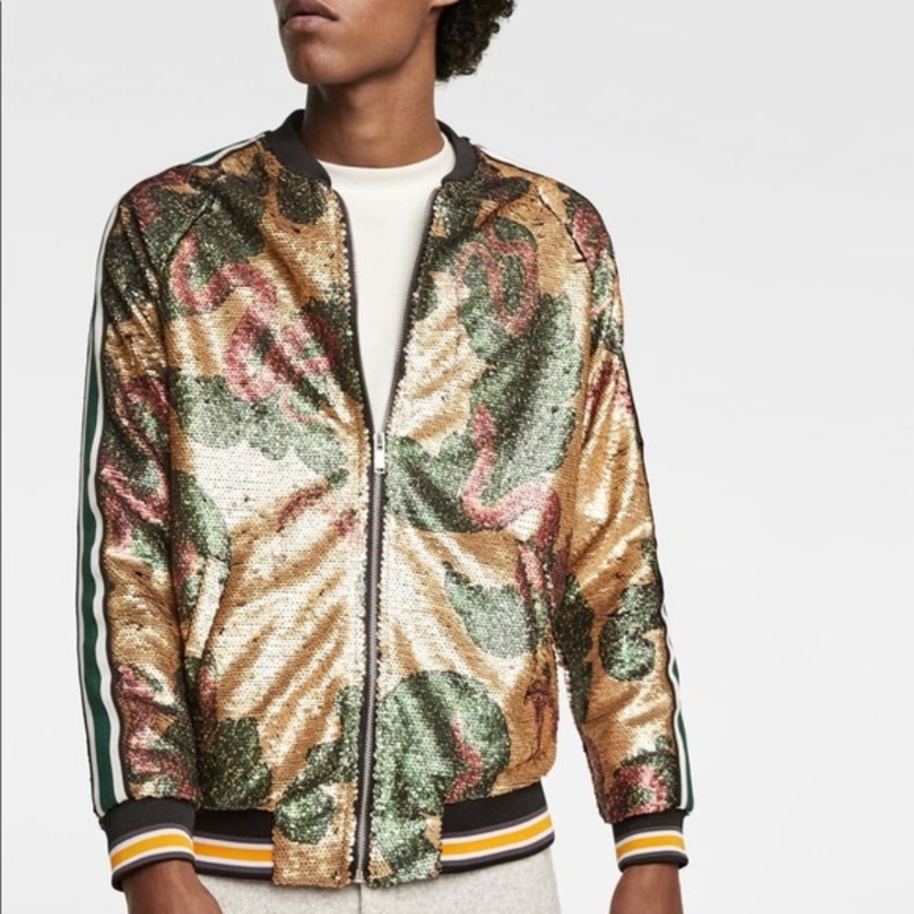 Zara Sequin Serpents Bomber Jacket 2019 NWT